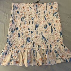 BCBG Blue and White Mini Skirt